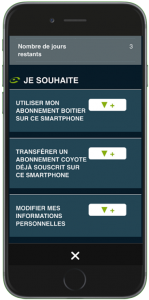 Abonnement application Coyote